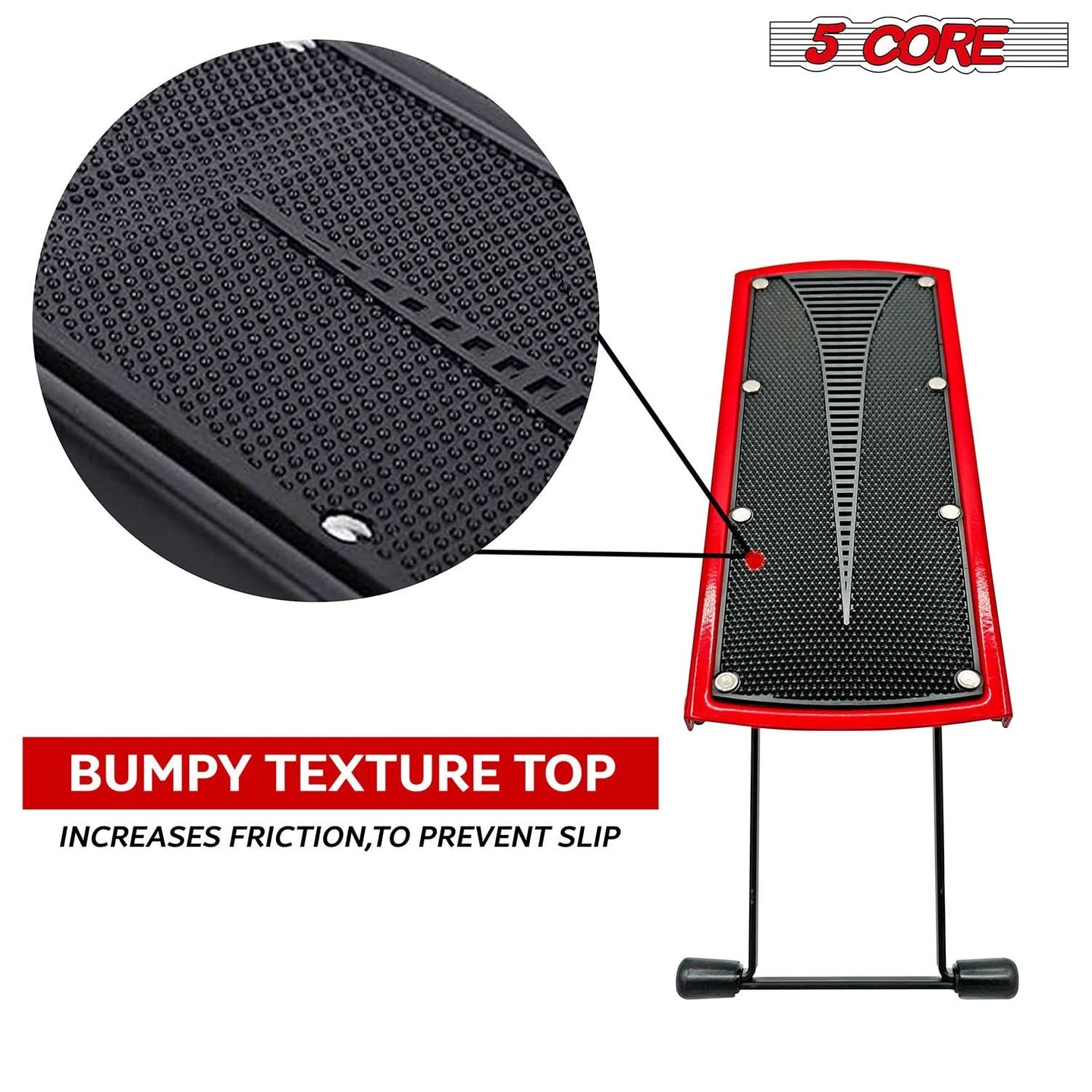 Anti slip texture for our foot stool prevents slipping