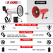 Multi-functional bullhorn with handheld mic, PA mode, USB/SD card input, volume control, and broad audio coverage.