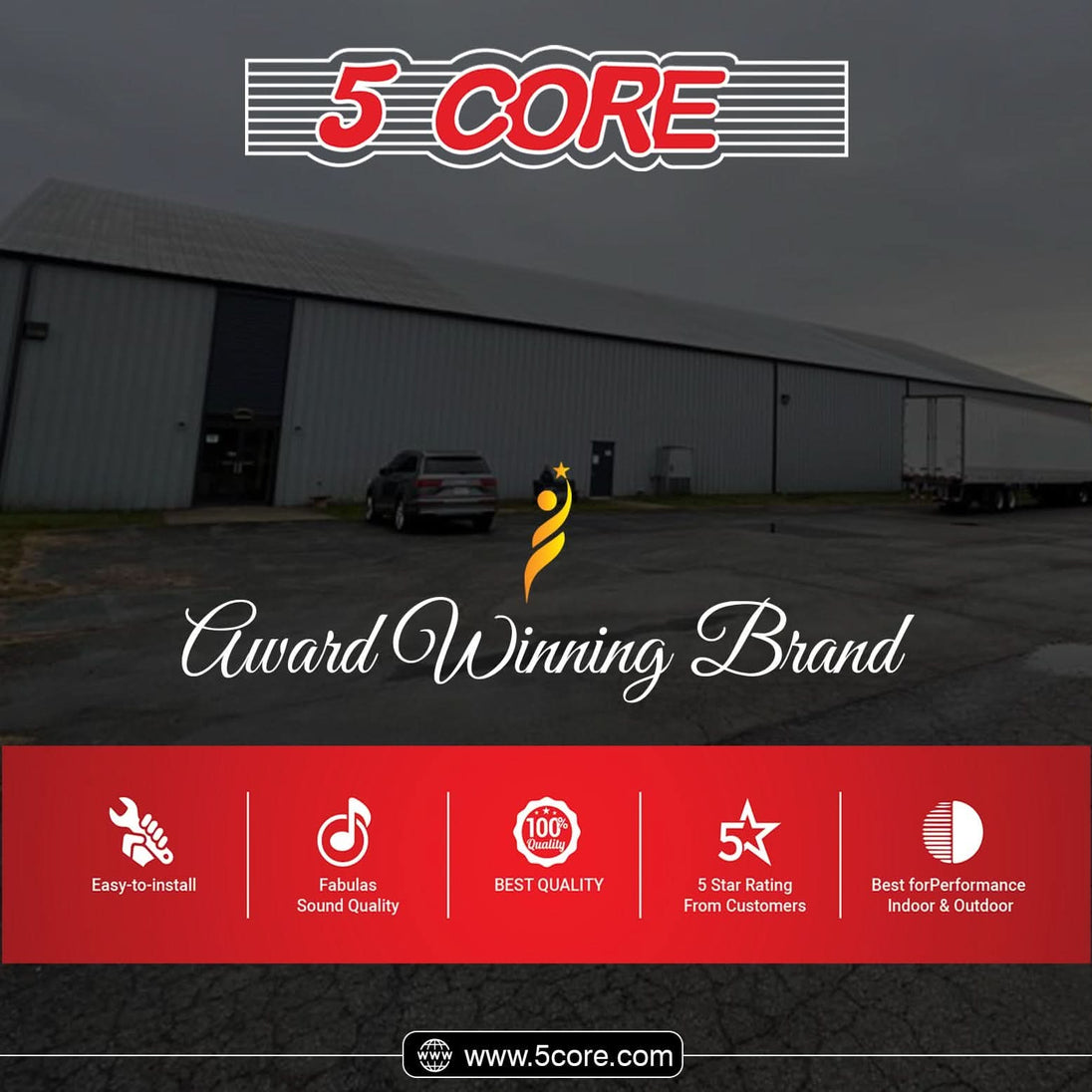 5Core Professional 2 Way Passive Crossover Network High Performance & Low Resistance Air Core Coil