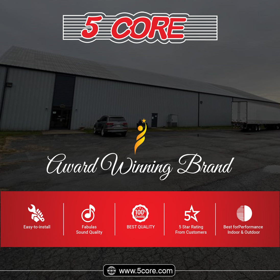 5Core Professional 2 Way Passive Crossover Network High Performance & Low Resistance Air Core Coil