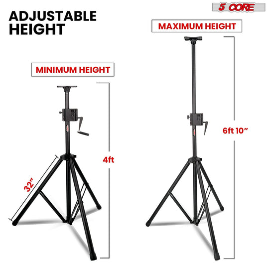 Durable crank-up speaker stand by 5 Core for professional audio support