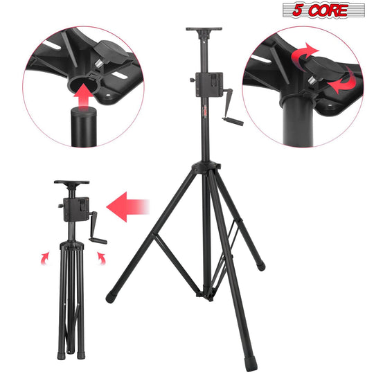 5 Core heavy-duty adjustable tripod stand for events, studios, and live shows