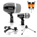 5 Core Conga Mic Set Cardioid Dynamic XLR Microphone Works with Kick Drum Snare Tom Instruments