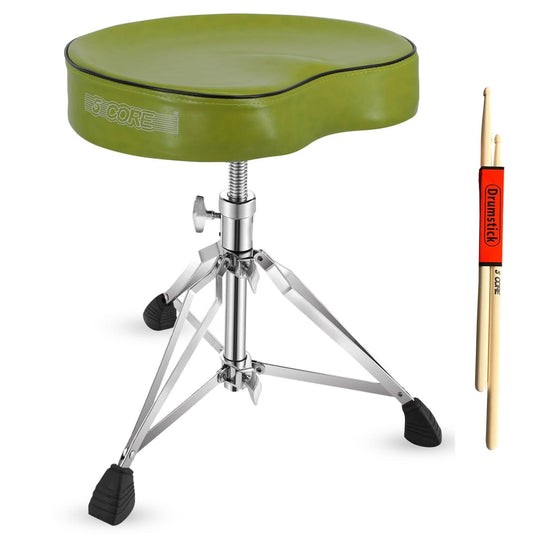 5Core padded drum throne with ergonomic saddle seat for all ages