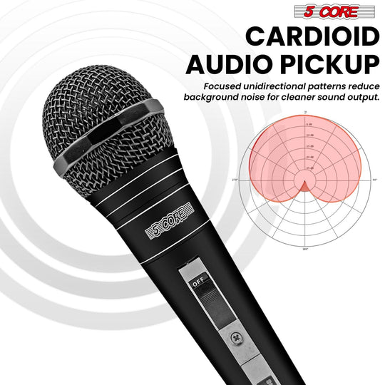 5Core karaoke mic with XLR input dynamic handheld mic for clear vocals