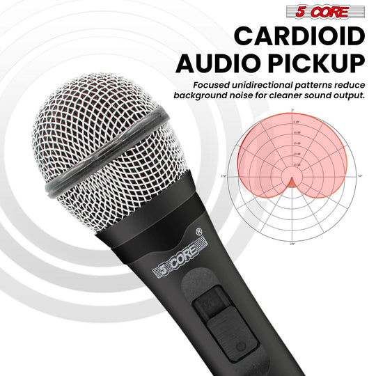 5Core studio mic XLR dynamic singing microphone for podcast and events
