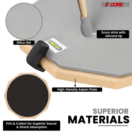 These drum pads are crafted from superior materials, ensures exceptional sound quality and optimal shock absorption