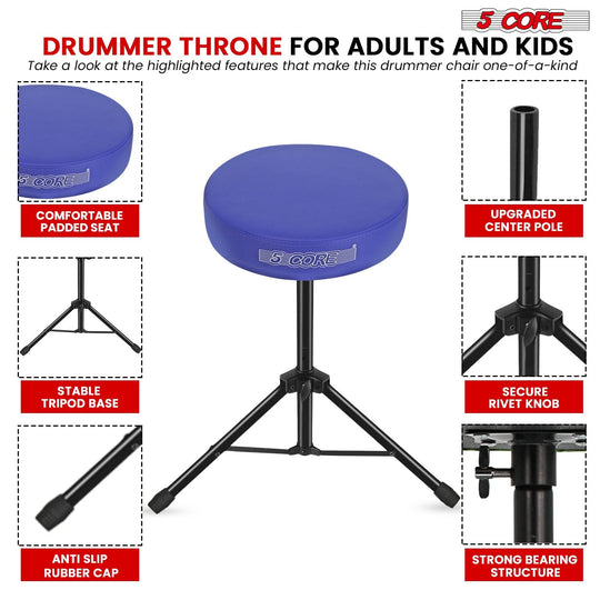 Multi-featured professional guitar seat designed for comfort and stability during performances.