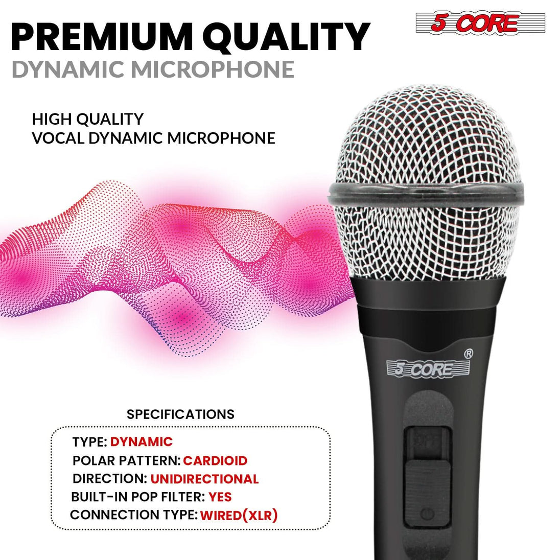 Studio-grade premium microphone designed for clear, rich voice capture