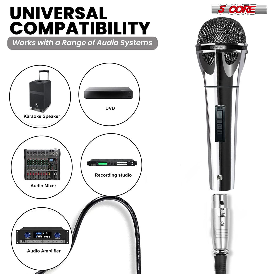 Multi-use premium microphone ideal for singers, musicians, and presenters