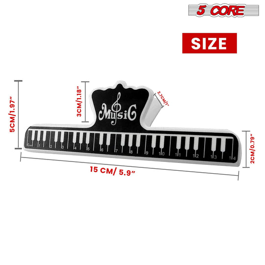 Lightweight 5Core music score clip designed for musicians and performers