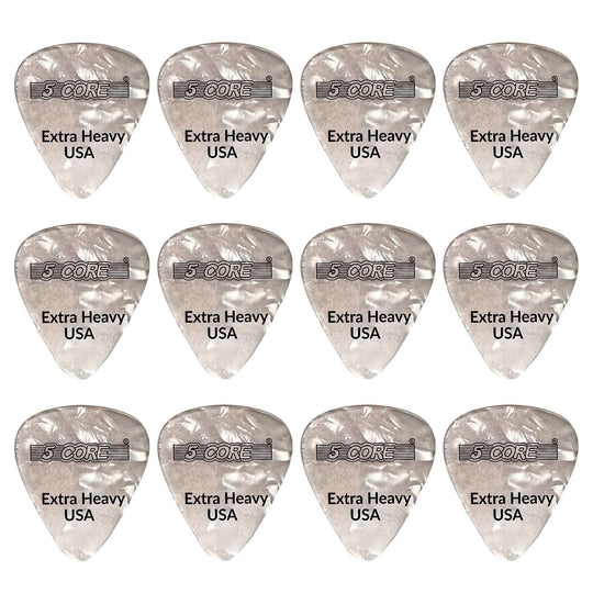 5Core 1.2mm extra heavy gauge guitar picks for acoustic and electric guitars