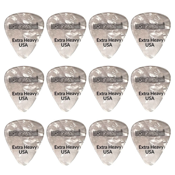5Core 1.2mm extra heavy gauge guitar picks for acoustic and electric guitars