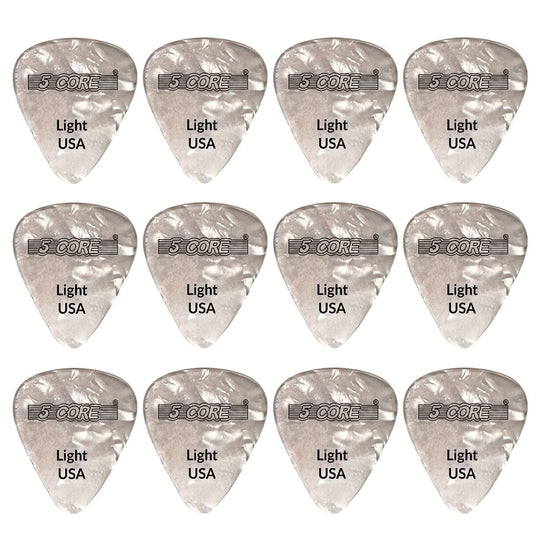 5Core 0.46mm light gauge guitar picks for acoustic and electric guitars