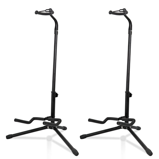 5Core 2PCS Guitar Stand Floor Adjustable Tripod Acoustic Electric Bass Cello Upright Folding Stands