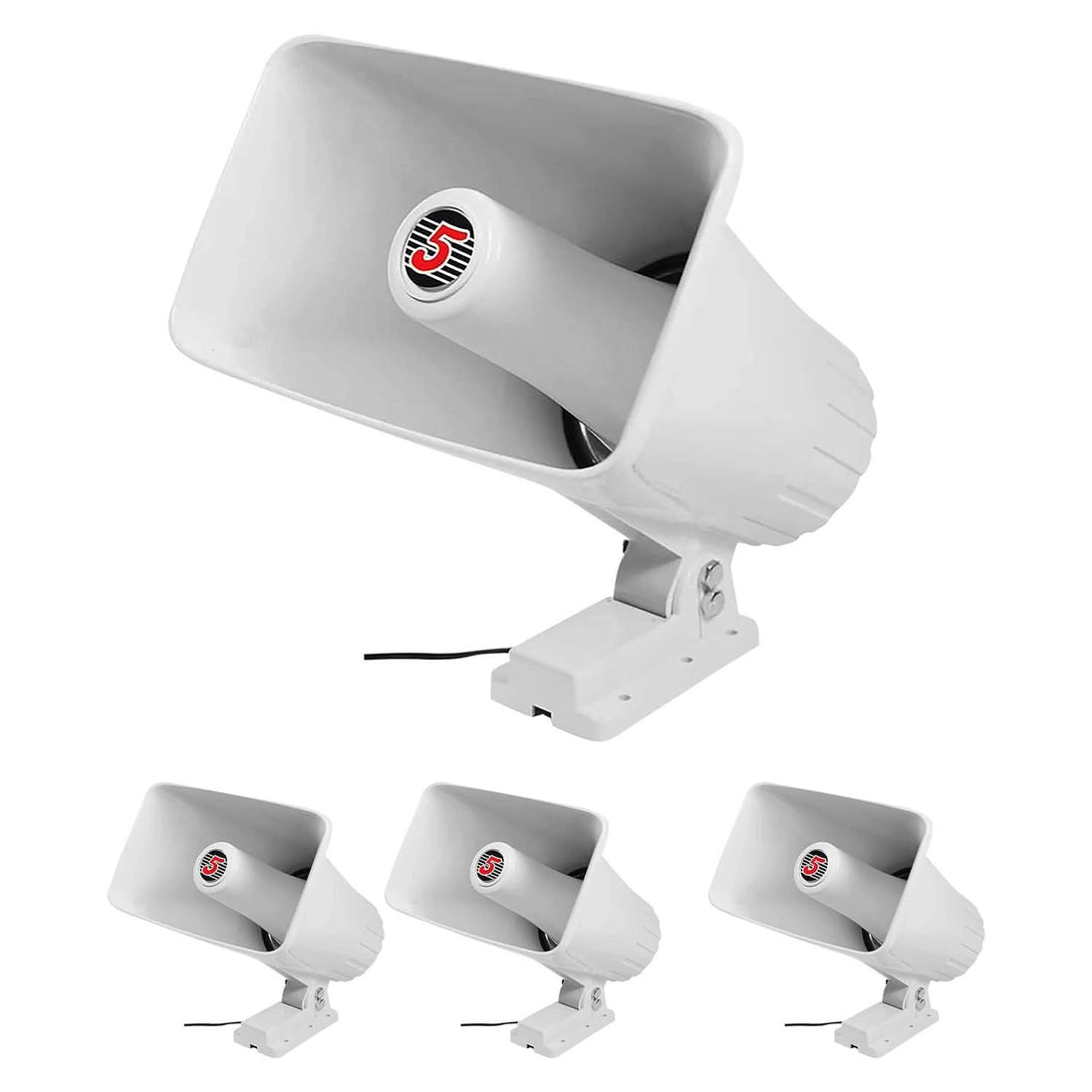 5 Core PA Horn Speaker 4Pcs 8 Inch 65W Loud Audio Outdoor Speakers System 8Ohm Reflex Megaphone