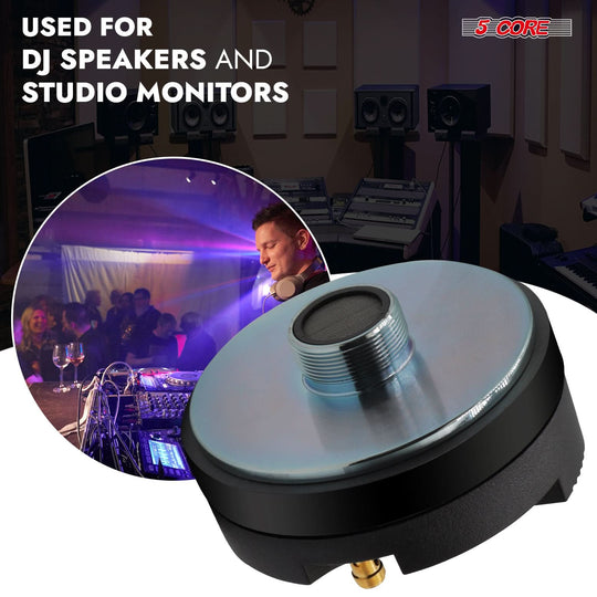 Pro-grade 5Core tweeter driver for clear, loud, and crisp audio projection