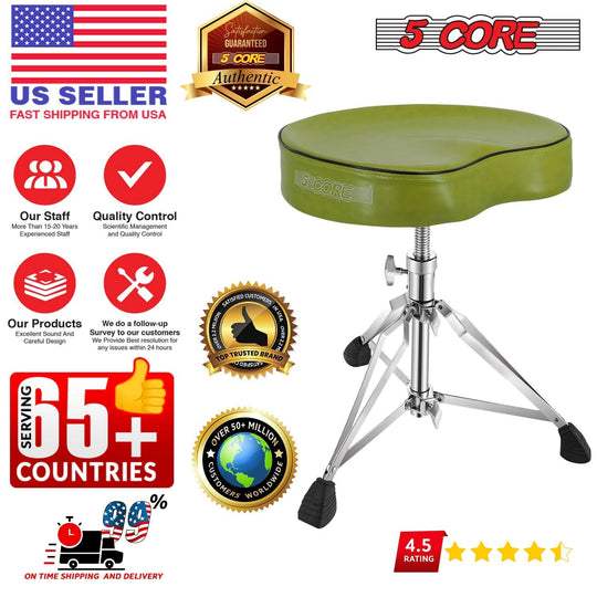 5Core saddle-style throne with height adjustment for drummers and players