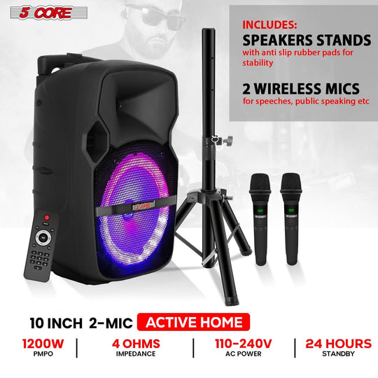 8 inch speaker boombox with karaoke, PA system, and Bluetooth music playback