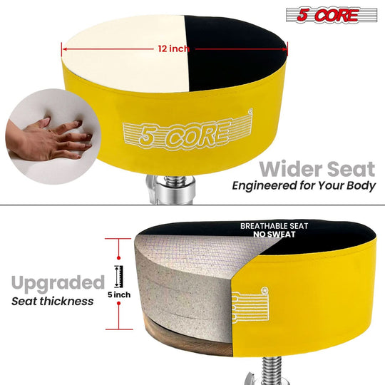 5 Core musician stool with adjustable velvet padded seat and durable frame