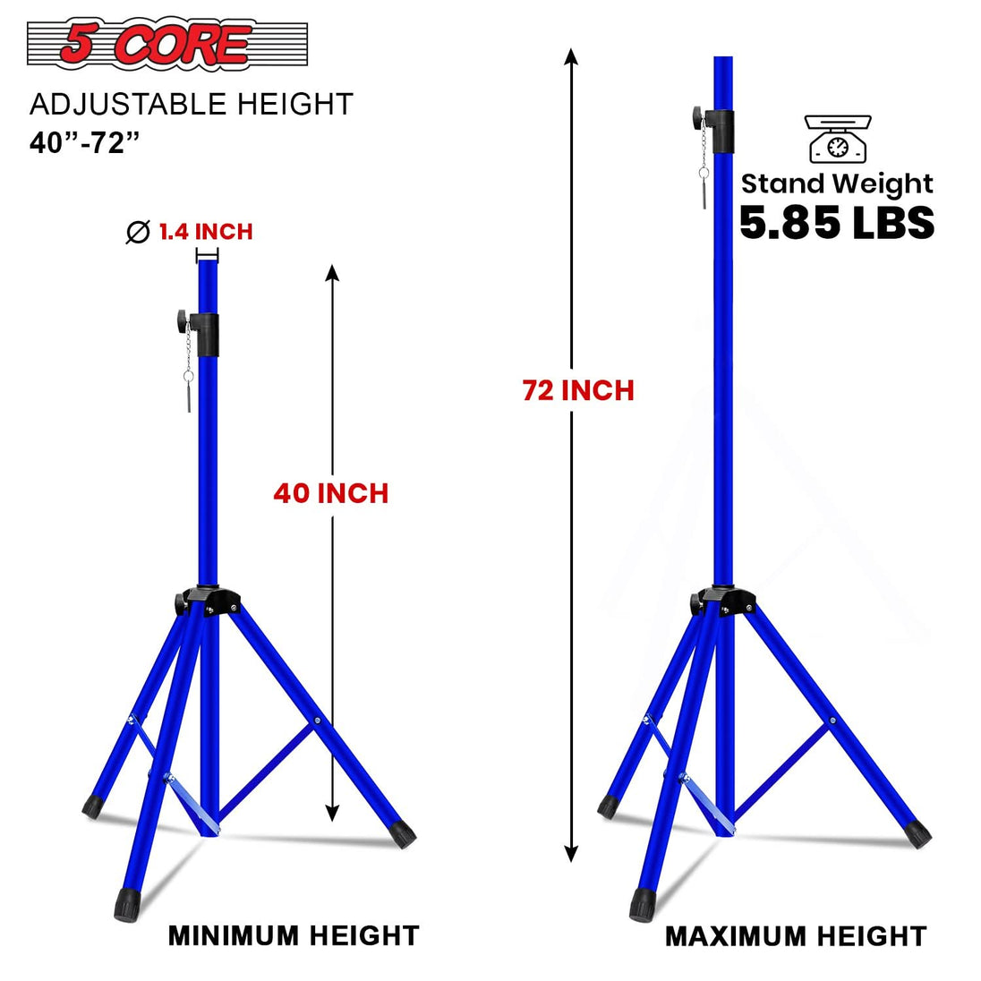 Tall DJ pole mount designed for studio monitors