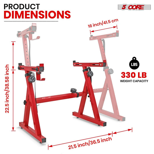 Z style sturdy piano riser stand in red by 5Core