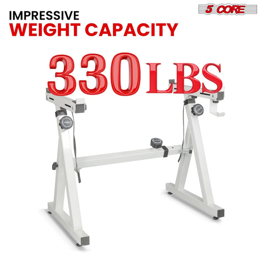 5Core white heavy duty piano stand Z style adjustable height
