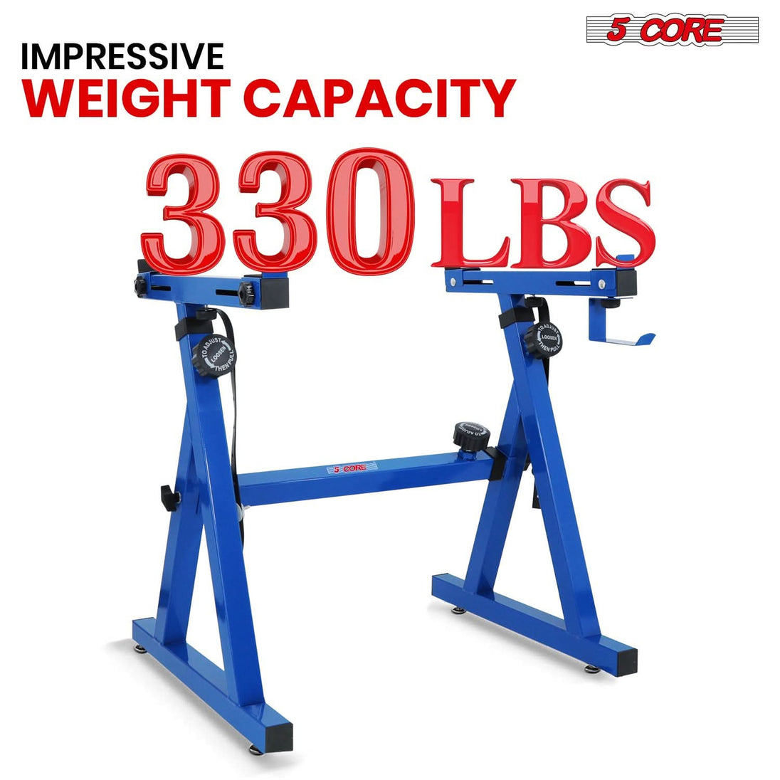 Heavy duty blue electric piano stand adjustable height by 5Core