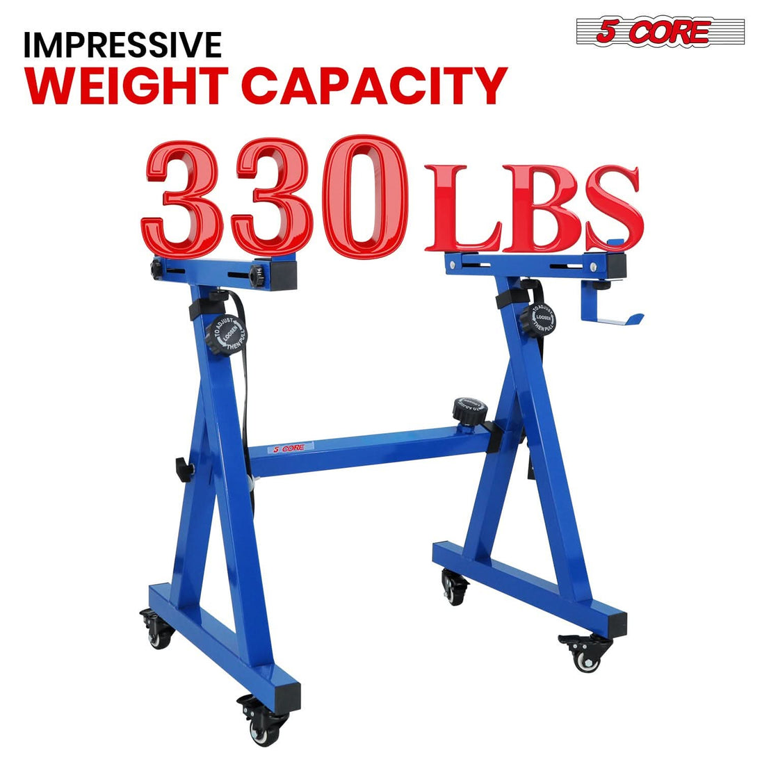 Adjustable electric piano stand Z frame in blue by 5Core