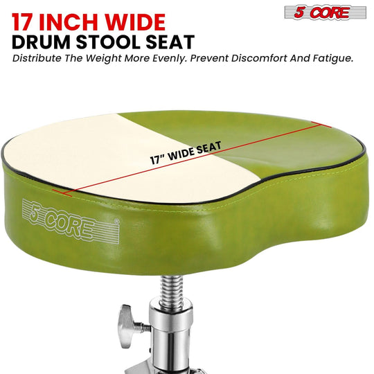 Adjustable 5Core musician seat with saddle-style cushion for support