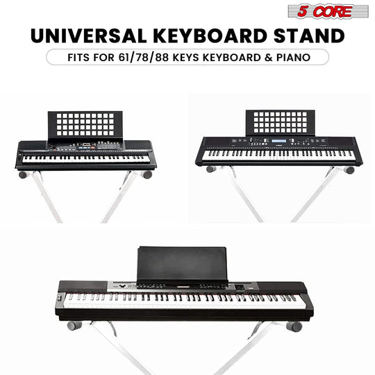 Compact 5Core keyboard stand set with foldable bench for portability