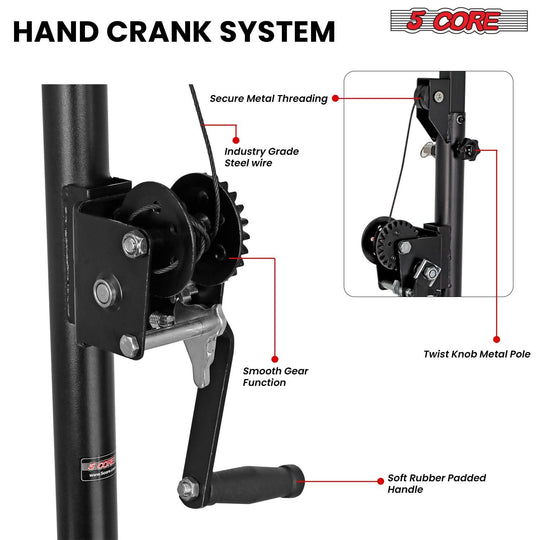 Sturdy and portable 5Core lighting stand ideal for concerts and events