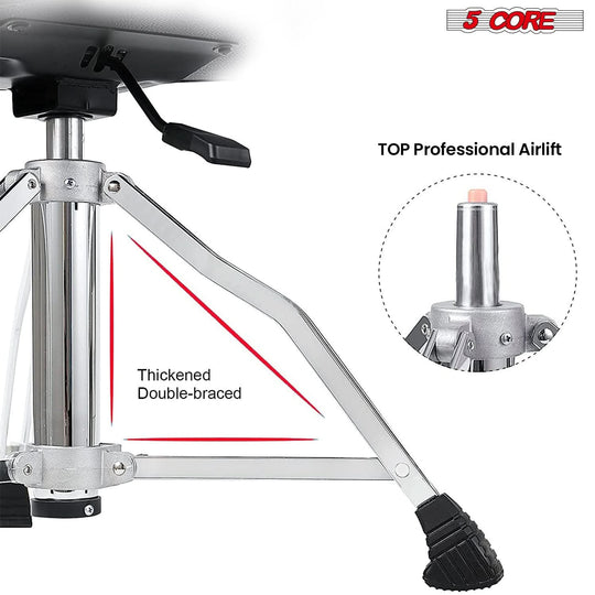 Drum throne with double braced legs