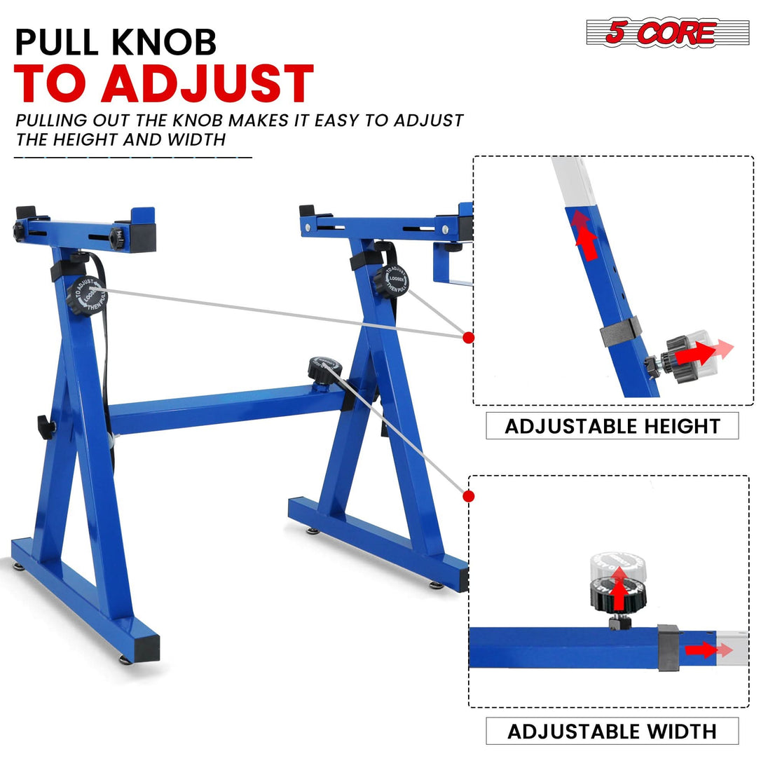 5Core adjustable Z frame keyboard riser stand in blue