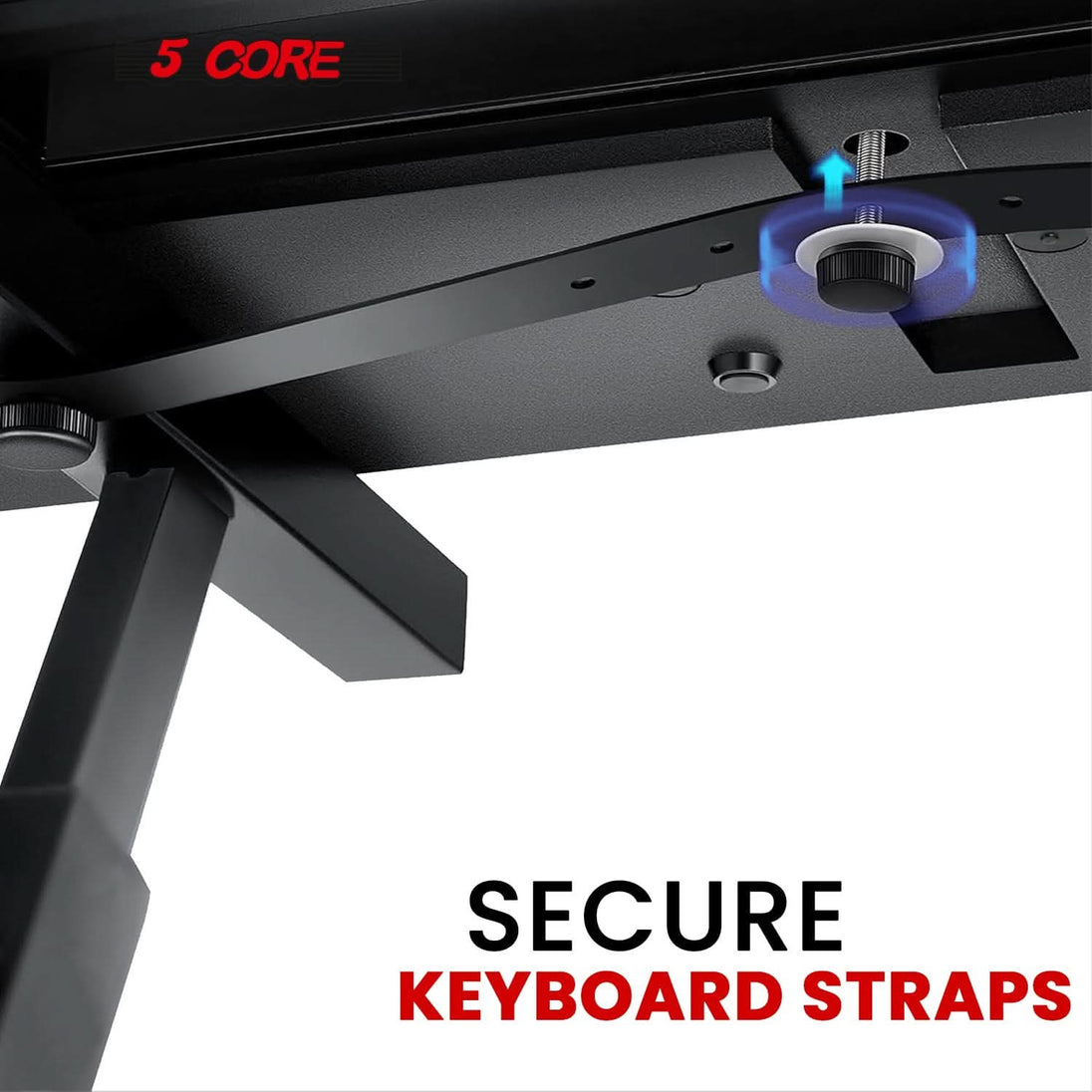 5Core heavy duty Z style keyboard stand, height adjustable black piano riser holder
