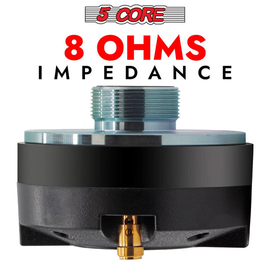5Core horn speaker system with titanium diaphragm for crisp treble output