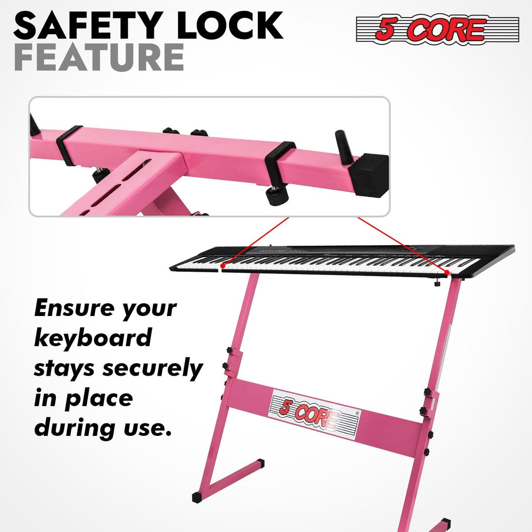 Professional piano stand by 5 Core with reinforced steel construction