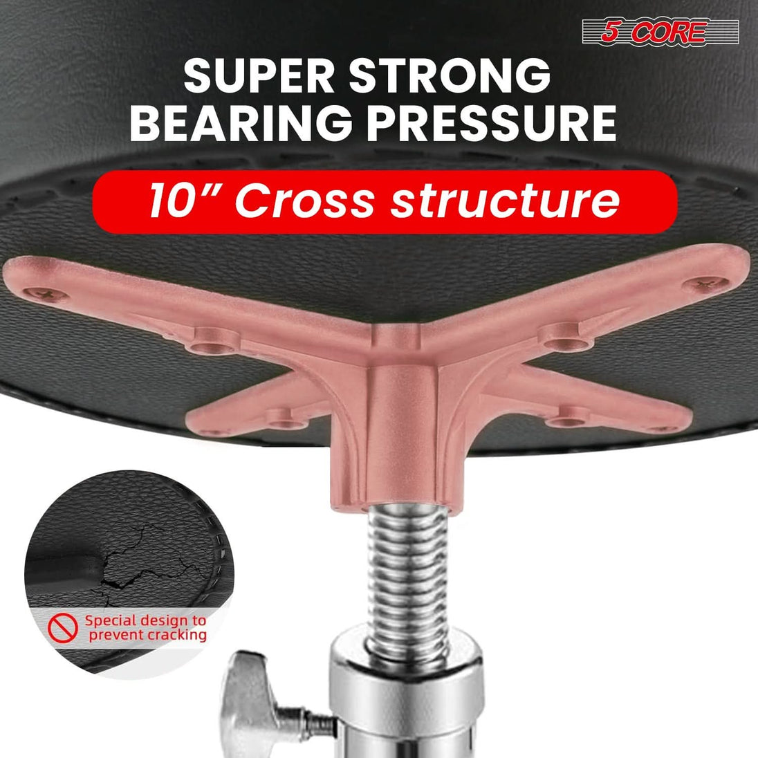 5Core black saddle drummer seat with cushion for comfort and support