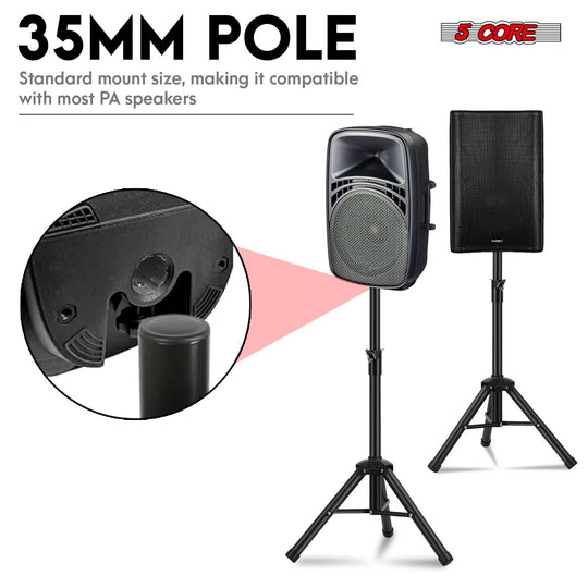 Non-slip feet ensure stability on studio or stage floors