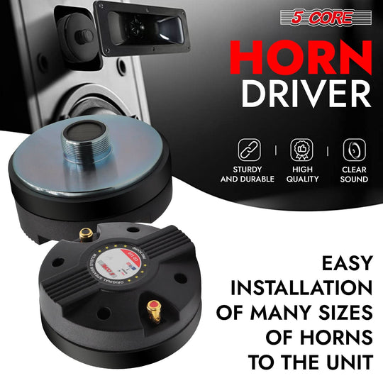 Powerful 5Core compression tweeter driver designed for PA and DJ systems