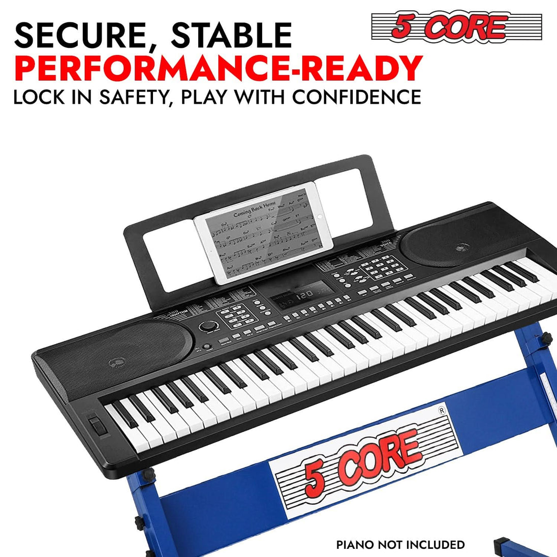 5Core height adjustable Z style piano stand durable construction