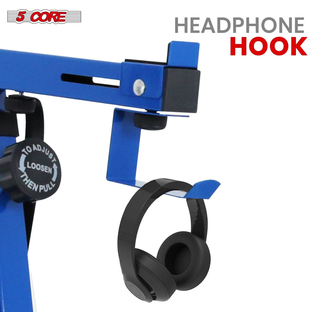 5Core Keyboard Stand Z Style Heavy Duty Sturdy Piano Riser Height Adjustable Holder Blue