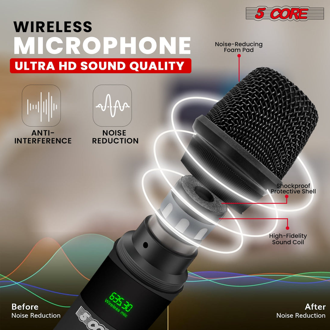 8 inch party speaker with deep bass, Bluetooth streaming, and mic support