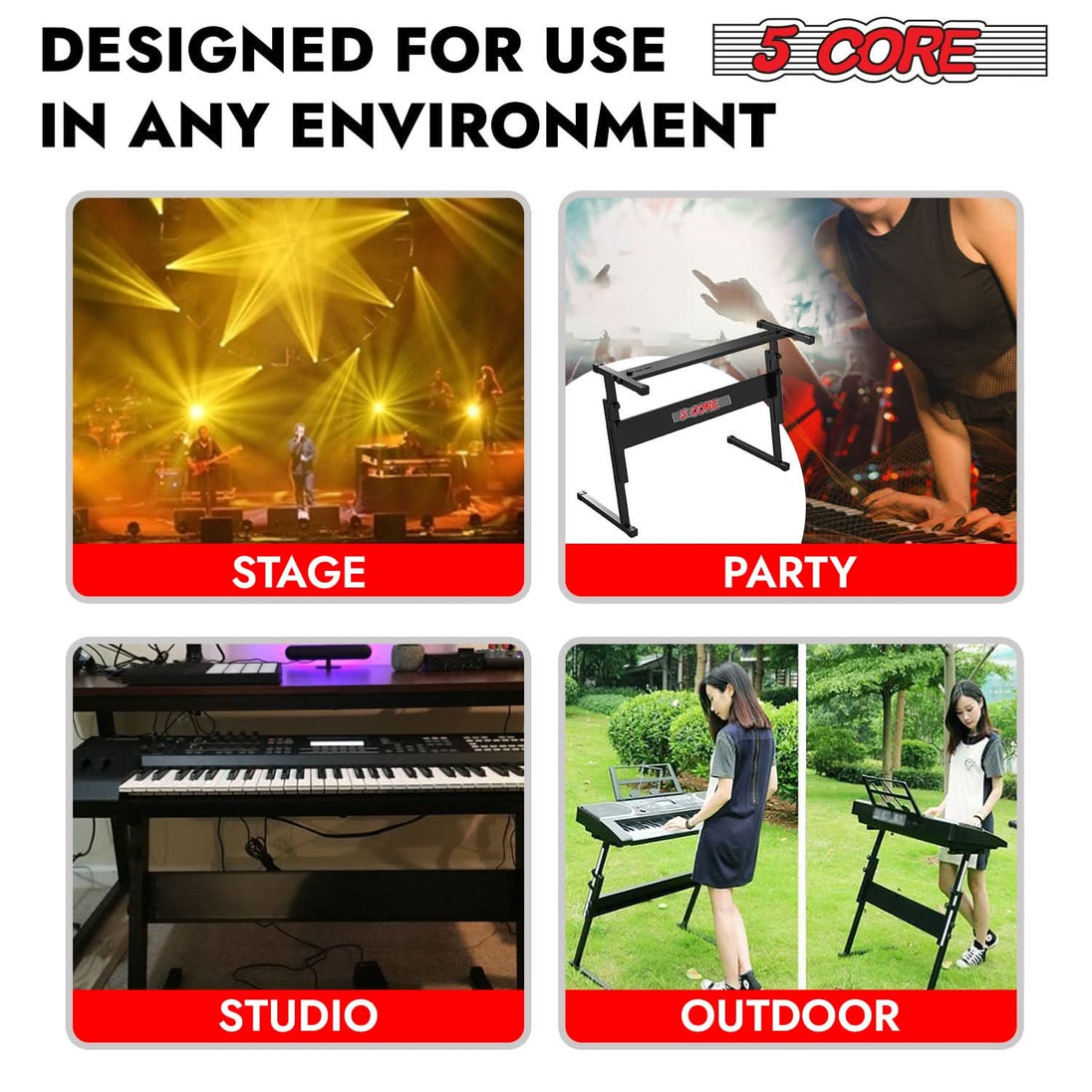 Z frame height adjustable keyboard holder sturdy design from 5Core