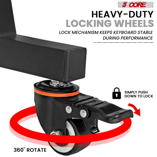 Heavy-duty adjustable 2 tier Z style keyboard stand for electric pianos
