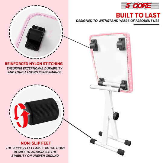 Adjustable 5Core keyboard stand with ergonomic bench for comfort