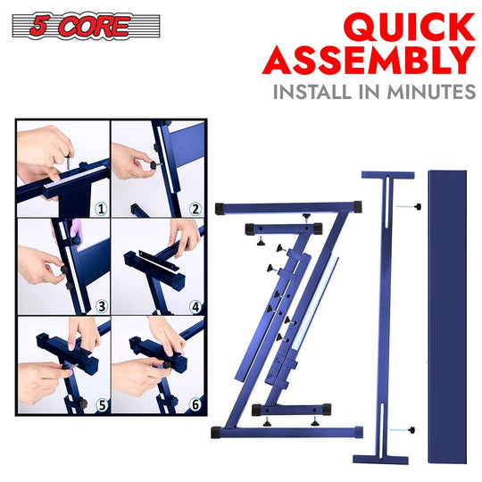 5 Core sturdy Z style piano riser stand with easy height adjustment