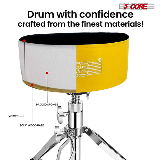 Comfortable heavy duty guitar stool with velvet cushion for long use