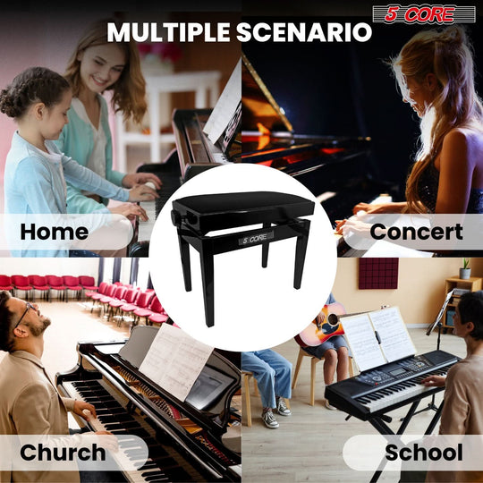 Heavy duty musician chair with comfortable thick seat for extended play