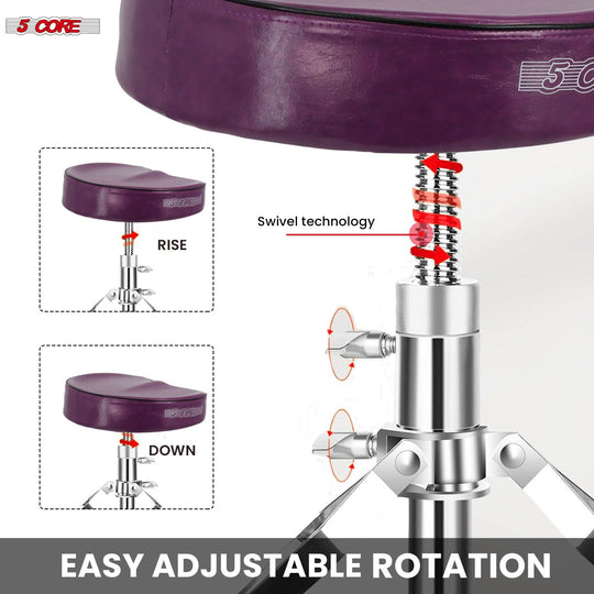 Compact 5Core saddle stool perfect for small studios or live gigs